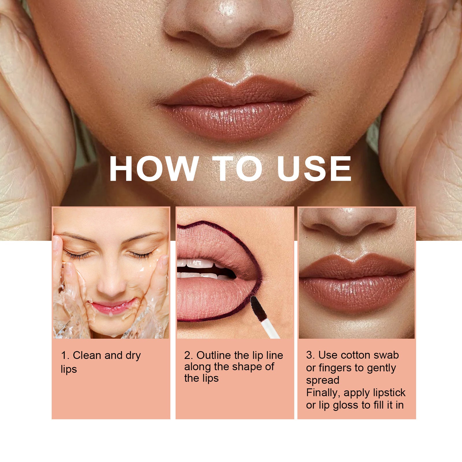 Lip Liner Pen Dark Brown Waterproof Long Lasting Plump Soft Lip Gloss Makeup Cosmetics Lip Liner Pen Dark Brown Waterproof Long Lasting Plump Soft Lip Gloss Makeup Cosmetics